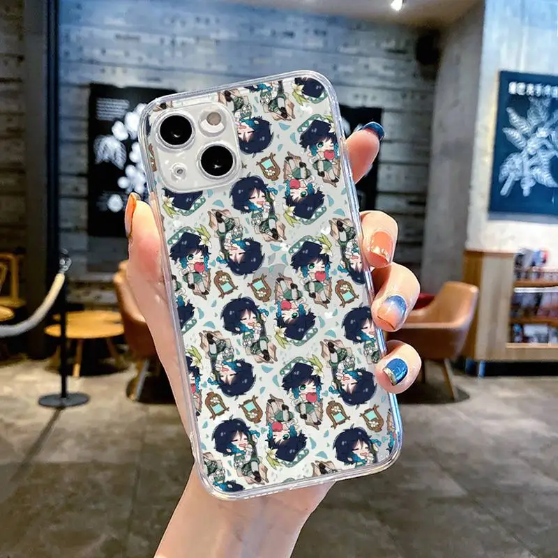 Хит продаж мягкий прозрачный чехол Genshin Impact для iphone 12 11 13 7 8 6 s plus x xs xr pro max mini |