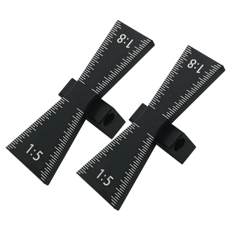 

Aluminum Alloy Dovetail Marker Jig Woodworking Template Scale Dovetail Gauge Guide Tool 1:5 And 1:8 Slopes Dovetail