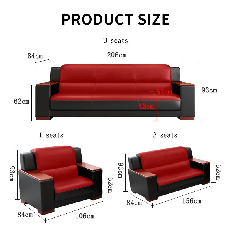 Китайский производитель, заводская цена, кожаный стул для приема и комплект мебели, офисный диван
