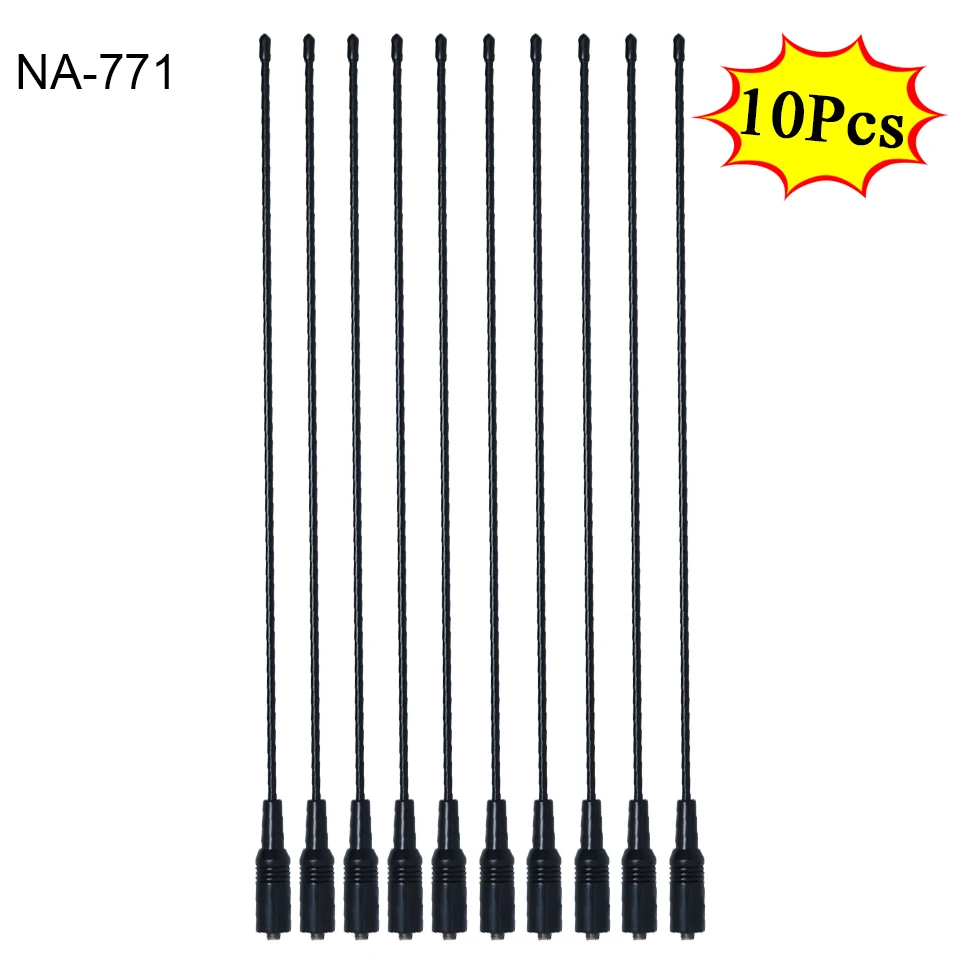 10pcs NA-771 40cm SMA-F VHF UHF Walkie-Talkie Antenna For Kenwood Baofeng UV 5R UV 82 BF888S  For HYT Two Way Radio 144/430M