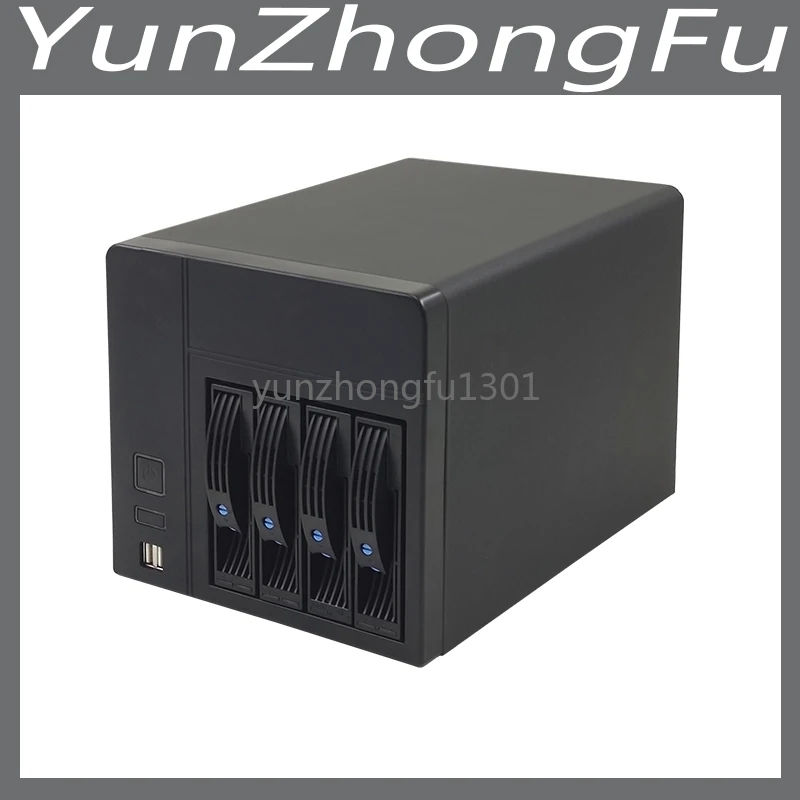 

2022 New hot-swap NAS Storage Server chassis IPFS Miner 4 drive bays 6GB sata backplane support mini-itx motherboard