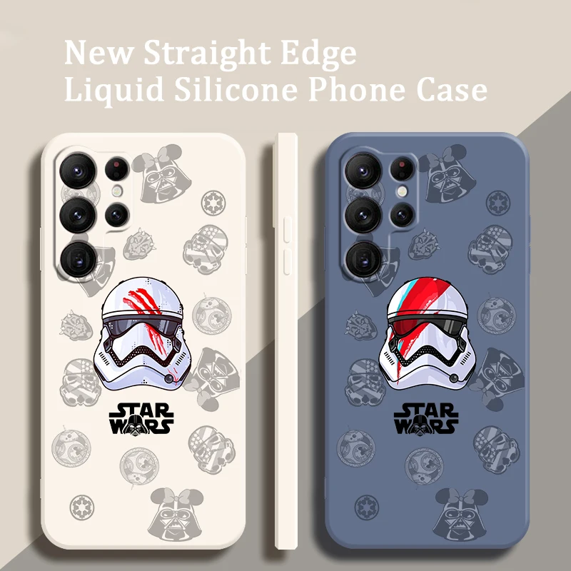 

Star Wars Cool Superhero Case For Samsung S23 S22 S21 S20 FE S10 Plus Lite Ultra 5G Liquid Rope Phone Cover