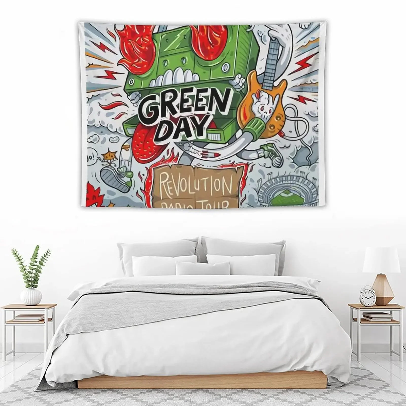 Зеленый гобелен комнатный эстетический декор домашний организация и украшение