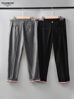 spring new tb pants small feet nine point pants slim fit slim business trend all match free ironing young men