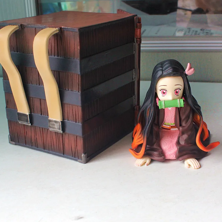 Kawaii Demon Slayer Nezuko Figure With Box Up Art Mini Cute Kimetsu No Yaiba Figurine Lovely Model Dolls Toy |