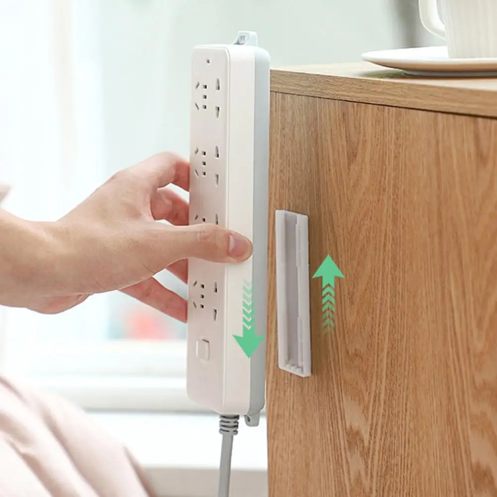 

Useful Socket Fixators Firmly Fixed Lightweight No Drilling Socket Organizers ABS Power Socket Holders Home Supply