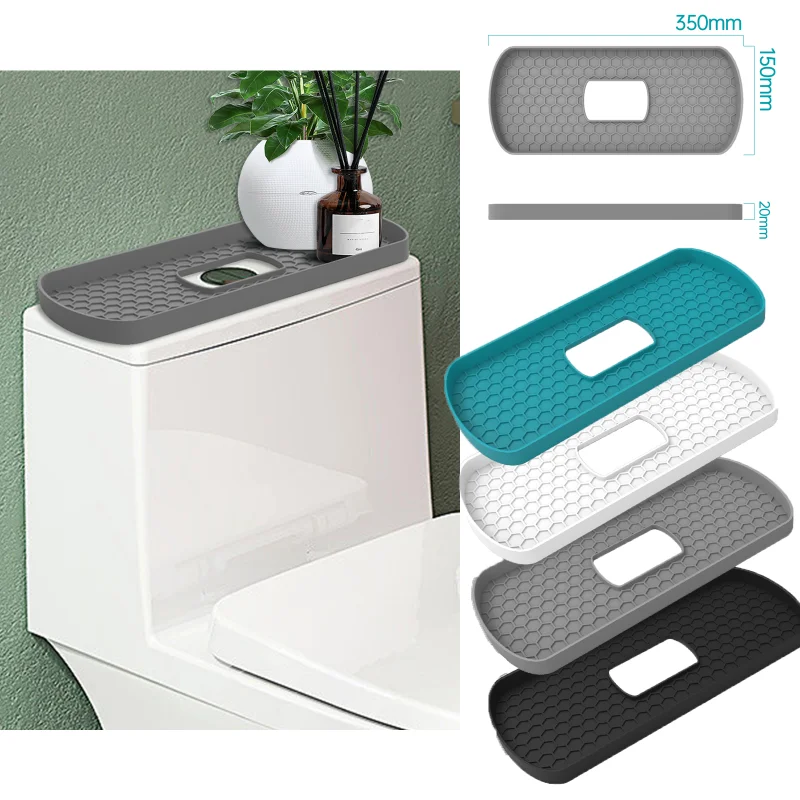 

Silicone Toilet Tank Storage Holder Rack Refrigerator Storage Organizer Bathroom Shelf Shampoo Tray Stand Bathroom Accessories