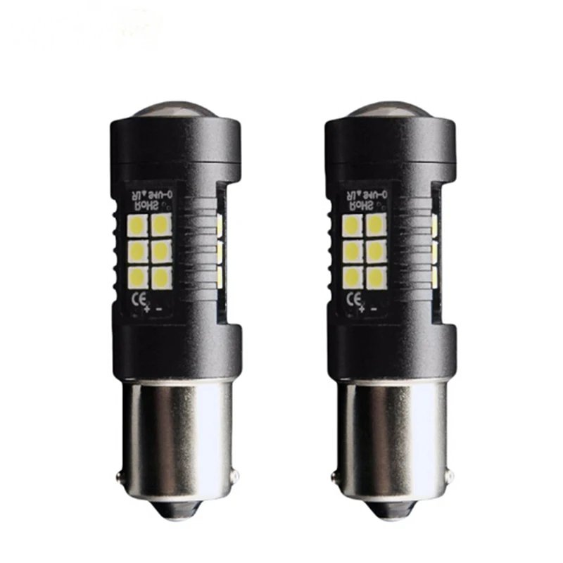 

1 шт. 1156 BA15S P21W 21SMD светодиодный автомобильные задние фонари заднего хода 1200Lm белые