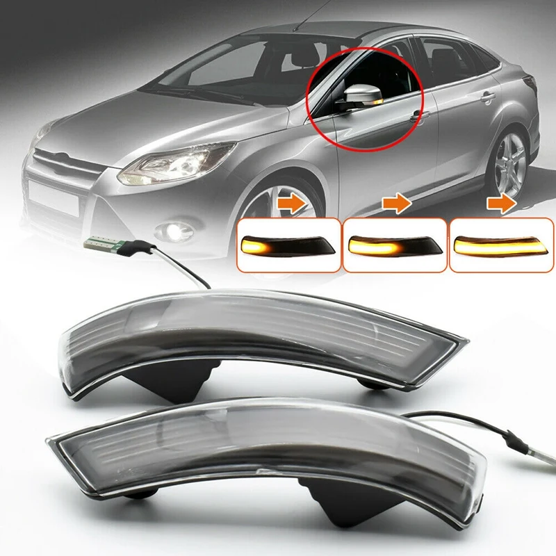 2X динамический зеркальный индикатор поворота для Ford Focus Mk2 2008-2011 Mk3 2012-2017 MK4 2010-2015