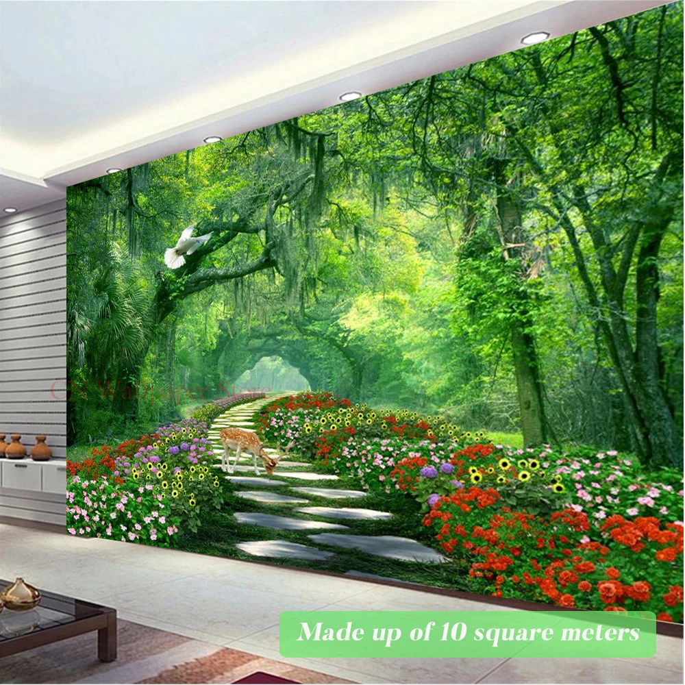 

3D Painting Forest Wall Mural Large Custom Wallpaper Trees Living Room TV Sofa Bedroom Study Room Home Decoration Wall Paper