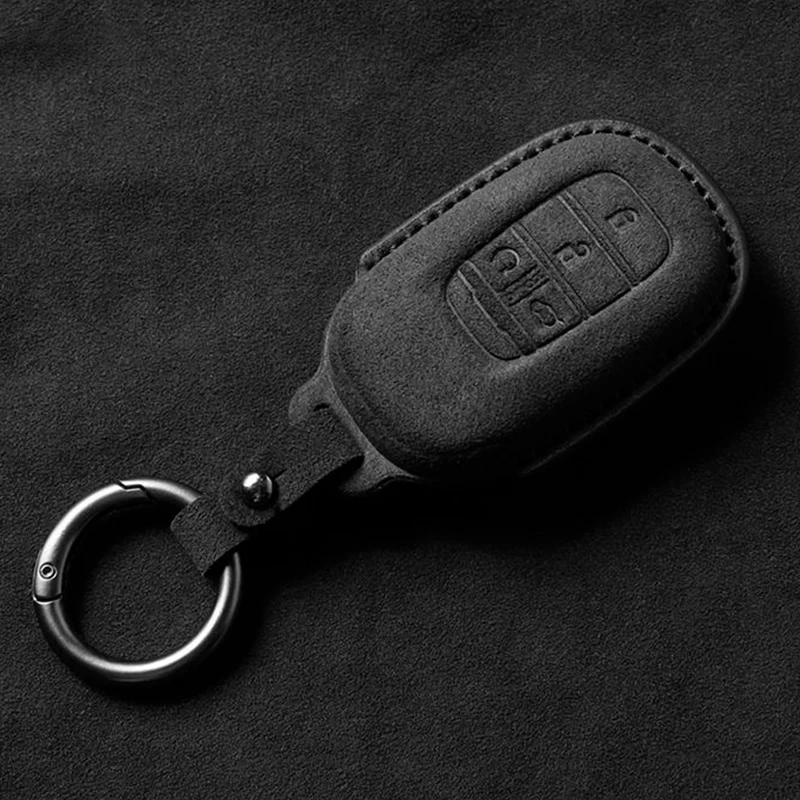 

Кожаный чехол для автомобильного ключа Honda Civic Accord HR-V CR-V CRV 2022 2023 на 3-4 кнопки, брелок-держатель, автоаксессуар