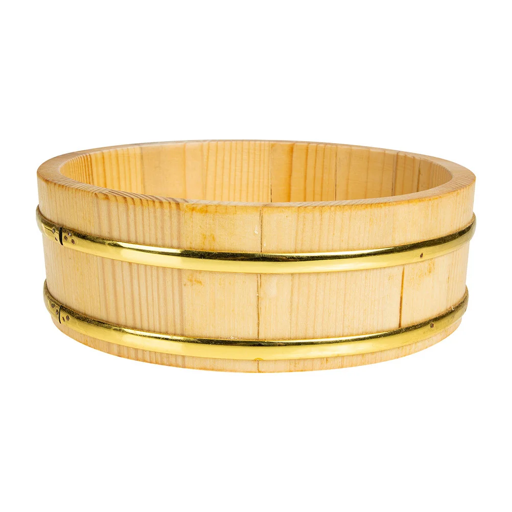 

Rice Sushi Wooden Bowl Bucket Tub Oke Mixing Hangiri Wood Japanese Box Steamercontainerservinground Basket Cooking Tray Steamed