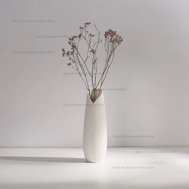 Фото Керамическая ваза в скандинавском стиле, Цветочная эстетика, винтажная Маленькая ваза для растений, дизайнерские розы Ikebana, Роскошный домашний декор FYVS №2