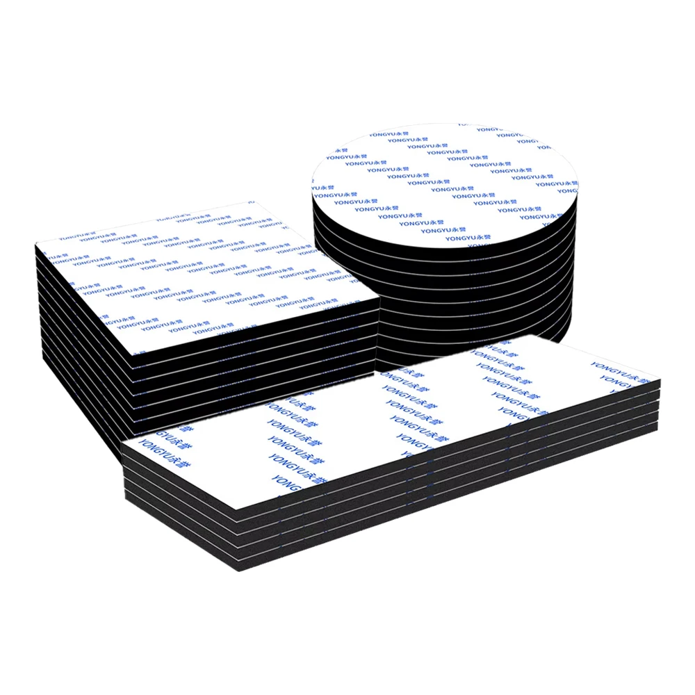 

Черная двусторонняя лента из ЭВА, вырезанная круглая квадратная, высокая вязкость, прочная, 3 мм, маленькая, простая и простая в использовании, исправление предметов домашнего обихода