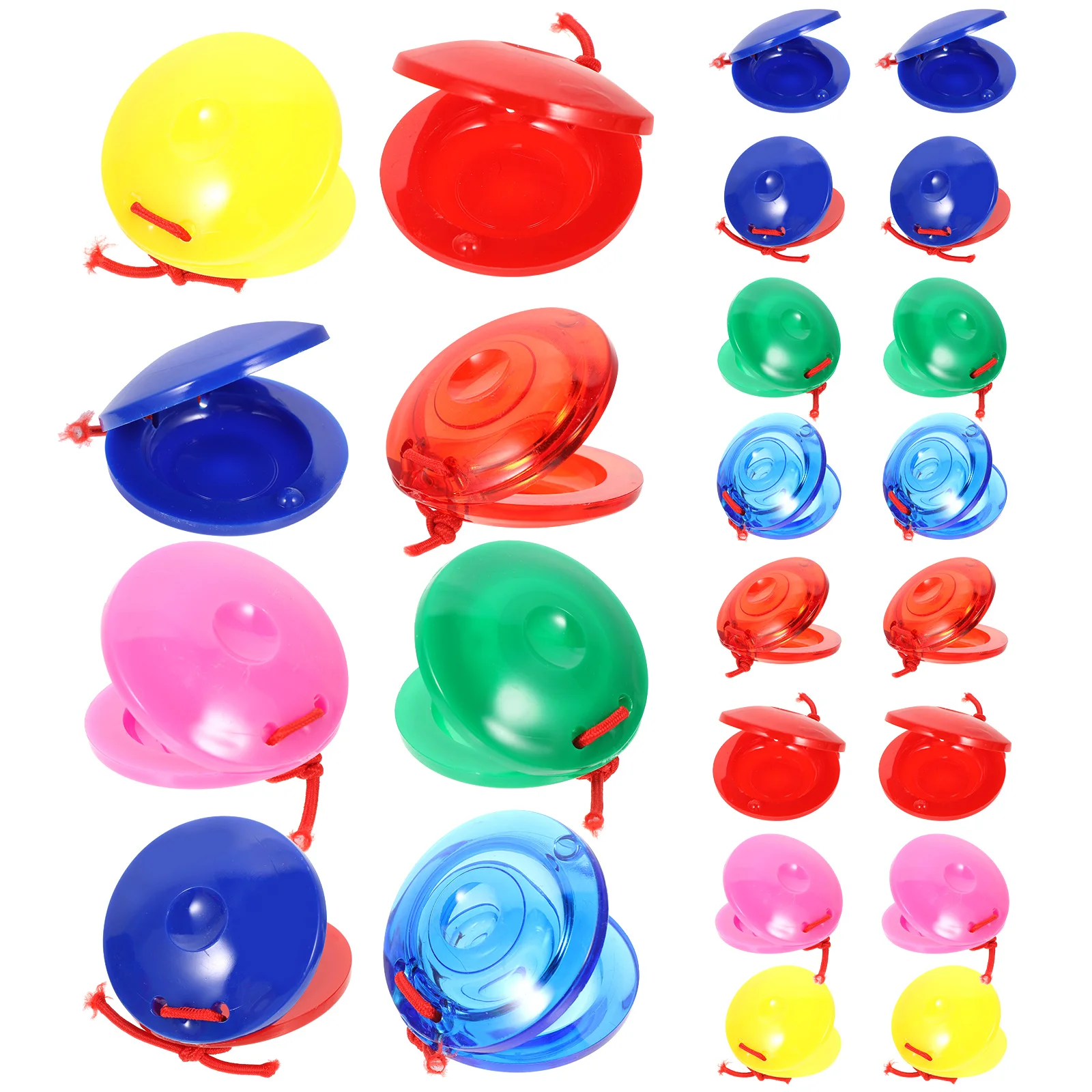 

24 Pcs Plastic Castanets Percussion Toys Wooden Baby Early Educational Kids Music Creative