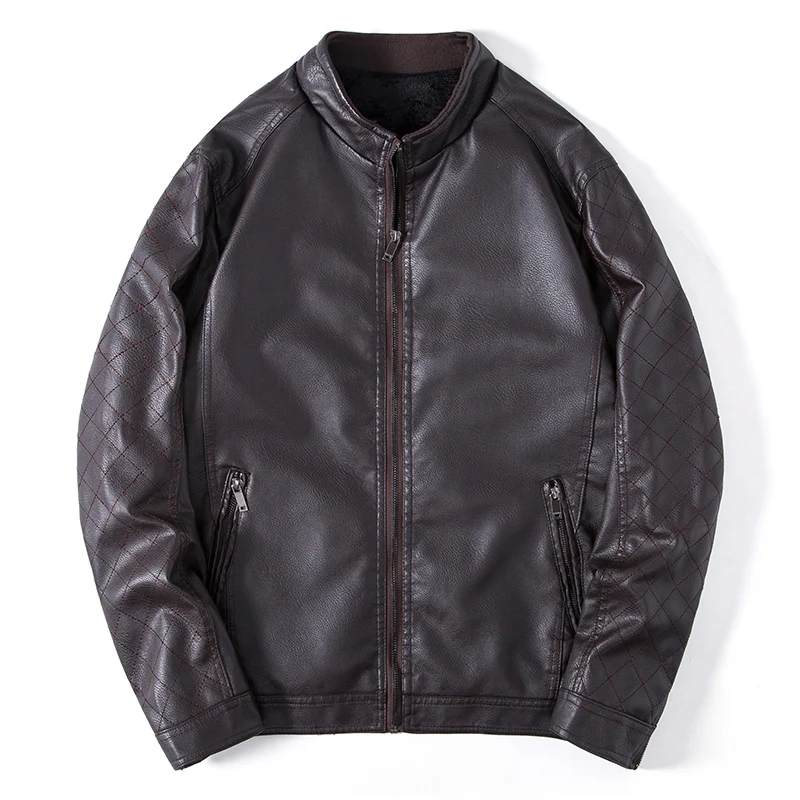 

Мужская Флисовая Куртка из искусственной кожи, новый гоночный костюм, зимняя верхняя одежда, повседневная мотоциклетная одежда, мужская куртка с прострочкой, кожаная куртка, 2022