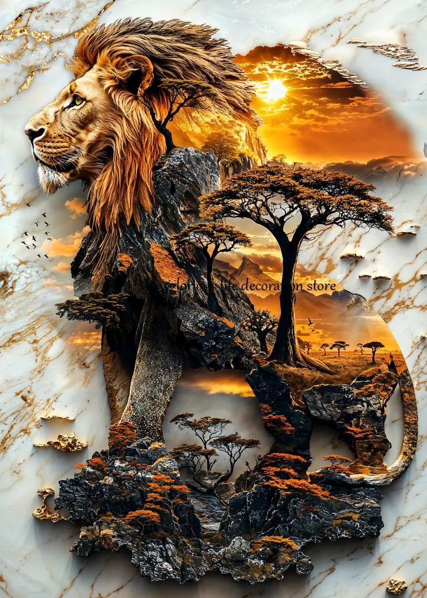 

Печать на холсте "Животные природы джунглей"