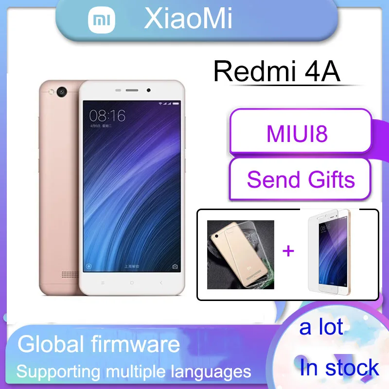 Xiaomi Redmi 4A Smartphone Snapdragon 425 13.0MP Rear Camera Hybrid Dual SIM GoogleplayRandom color with gift