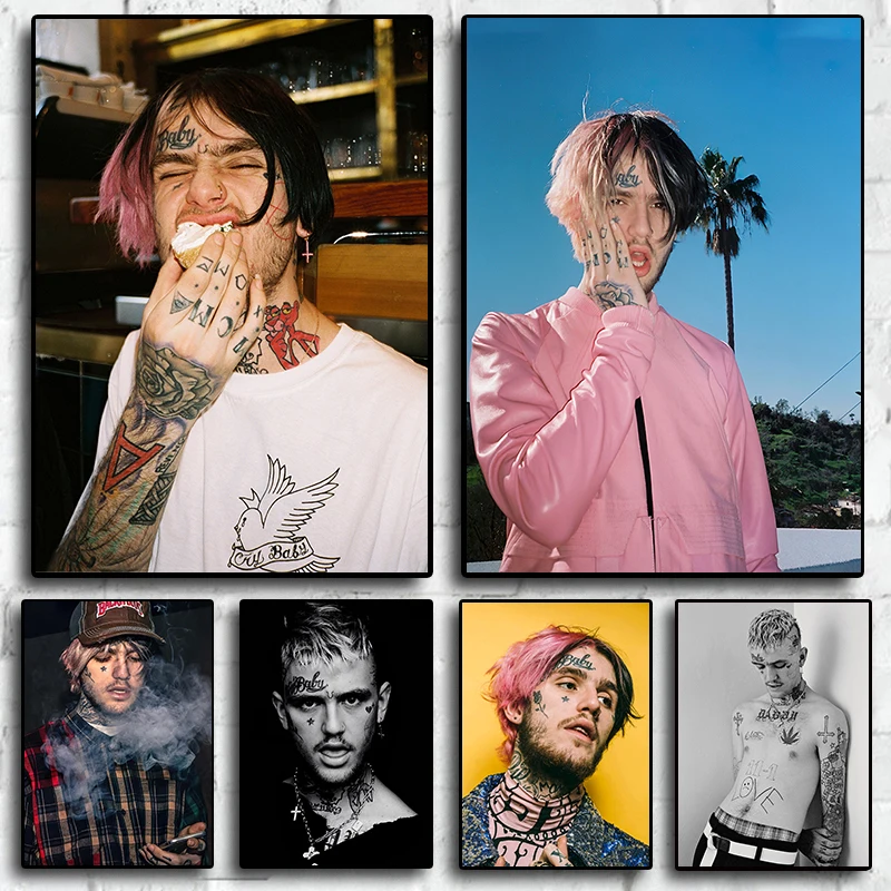 Печать на холсте Lil Peep скандинавский стиль