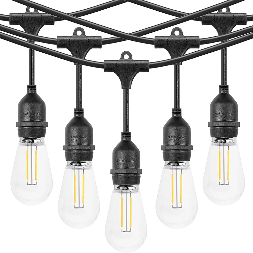 

15 м S14 IP65 Otudoor RGB светодиодный String светильник праздничный Декор садовый патио лампа 2 Вт E27 Водонепроницаемый праздничный ретро-светильник Эдисона WW