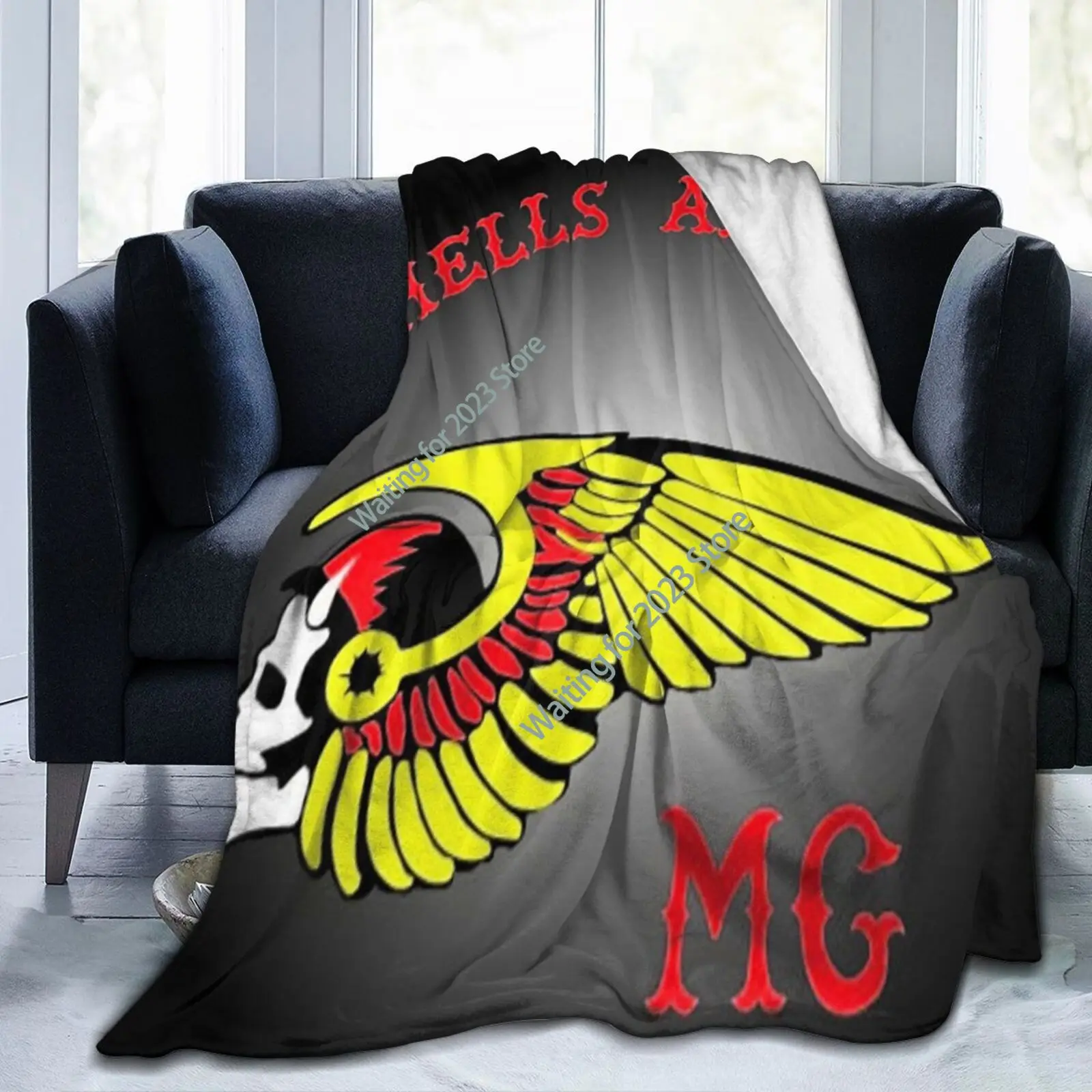 

Plaid Napakalambot Hells Angels Pin on Hell Kumot Mga Bata Matatanda New Blanket Couch Throw Blanket Plush Blanket Thin Blanket