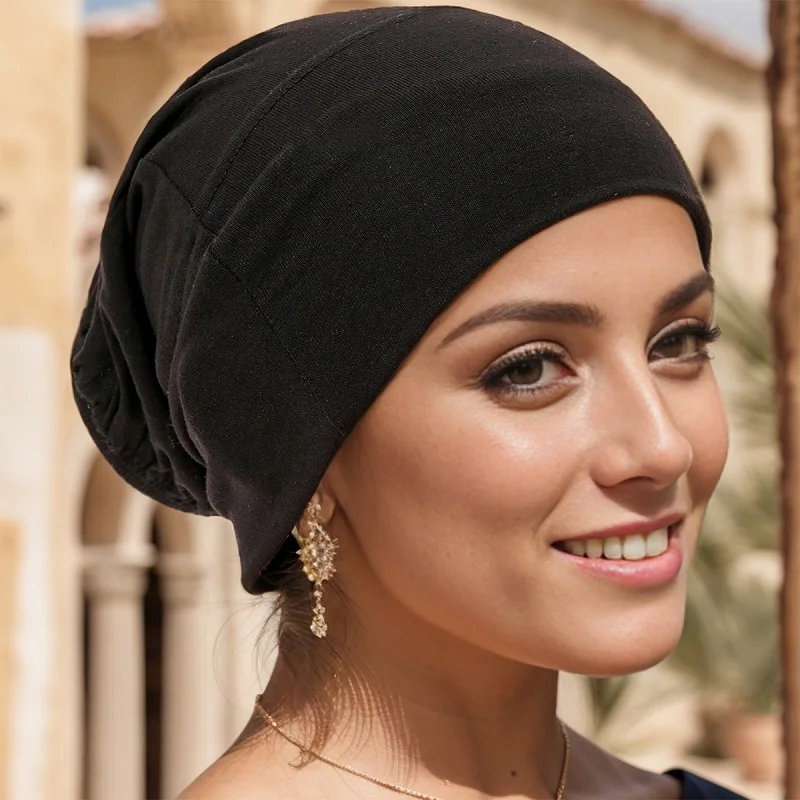 Мусульманский женский хиджаб Внутренняя деталь Нижняя крышка однотонная шапка