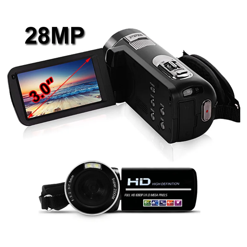 

Digital Camera 3.0 inch Rotating Screen HD Video DVR Recorder Li-ion Battery Gift DV Cameras 16X Zoom Photographic Camera