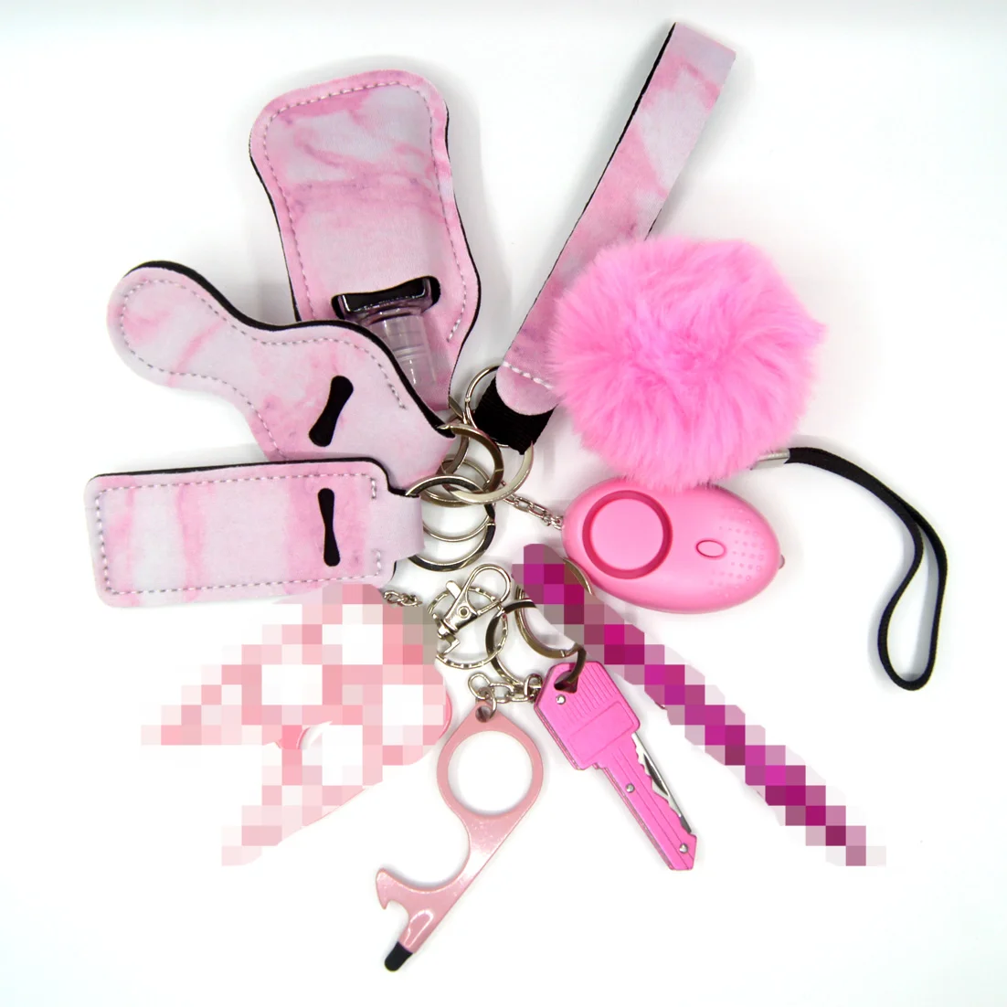 

Women Alarm Personal Keychain Set Self Defense Security Self Protection Security KEYCHAIN FOR KEY self defense keychain