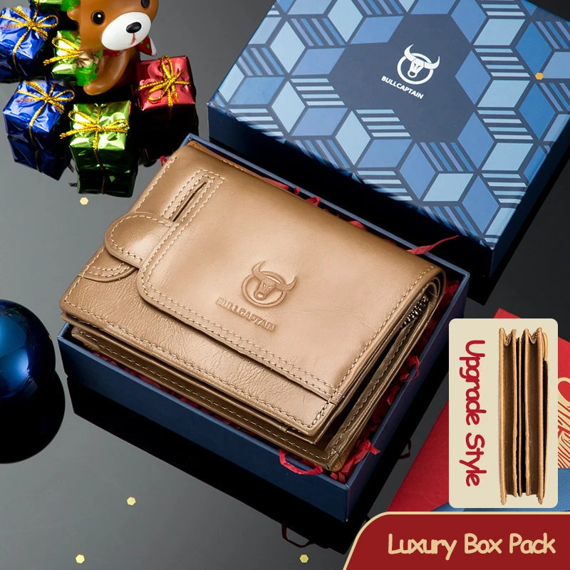 Top Layer Cowhide Men's Leather Wallet Multi-functional Small Driver's License Card Money Clip Small Money Bag