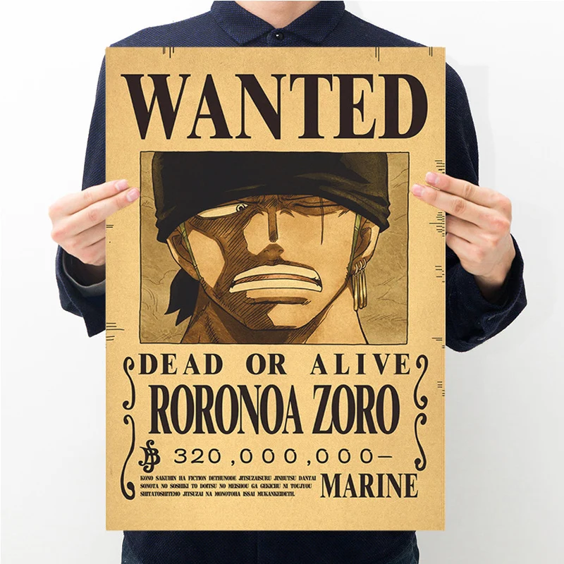

Bandai One Piece Action Figure Vintage Posters Living Room Wall Decor Anime Paintings Stickers KidsToys Anime Decoration Gift