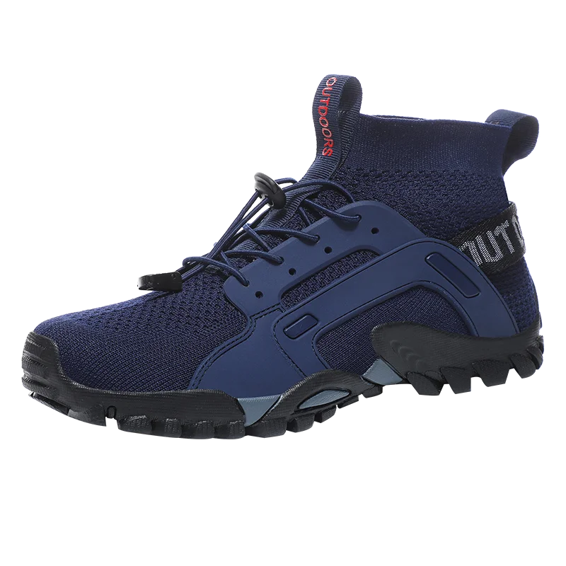 2023 Men's Summer Sports Outdoor Breathable Anti-Slip High-Top Sports Shoes Outdoor Anti-Slip Fishing Shoes Quick-Drying 38-48