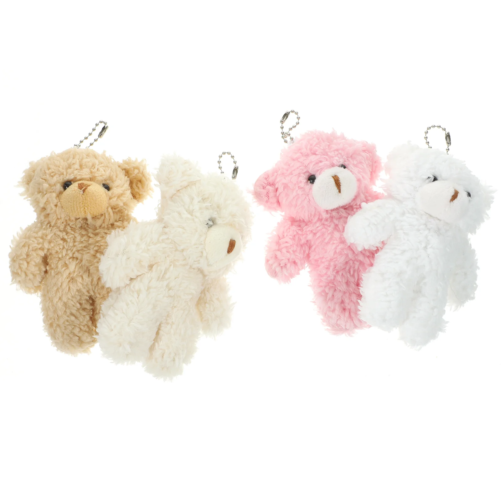 

Plush Bear Stuffed Key Ring Charms Mini Bears Car Keychain Pendants Aesthetic Keychains Decors Purse Women Cute Purses