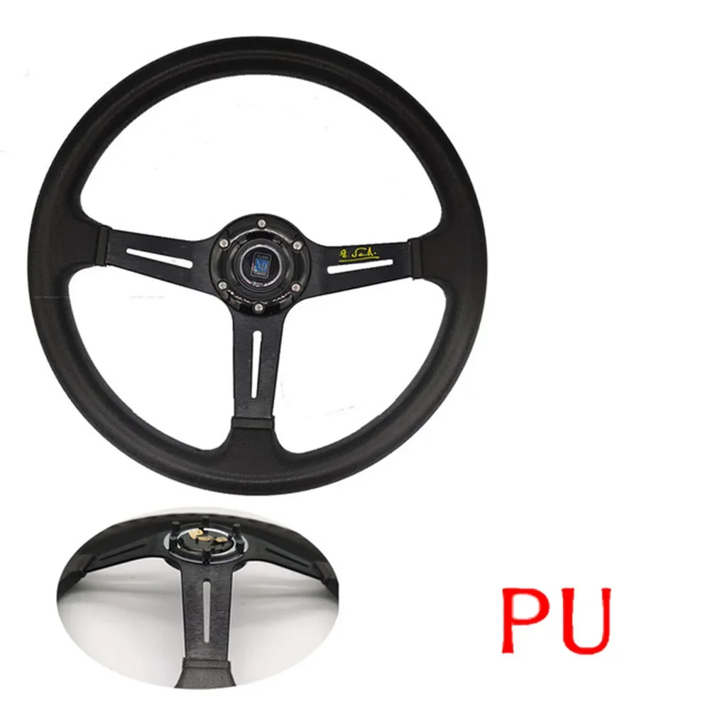 

Nardi 14 дюймов ND PU автомобильные гоночные рулевые колеса универсальные глубокие кукурузы Дрифтинг Спортивное Рулевое колесо с логотипом