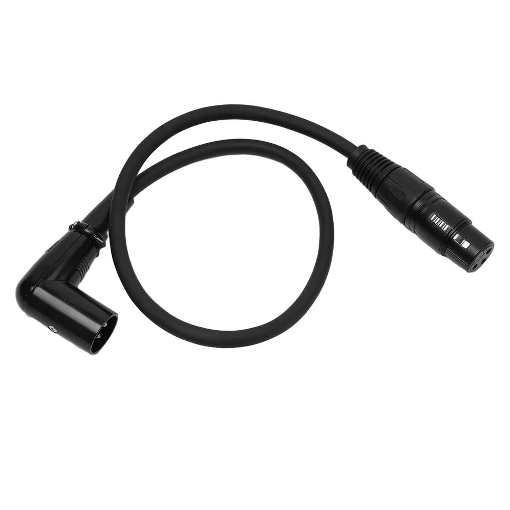 

3 Pin XLR Right Angle Male To Female Plug Microphone Audio Cable Shielded Cord 50cm Oxygen-free Copper Microphone Cable