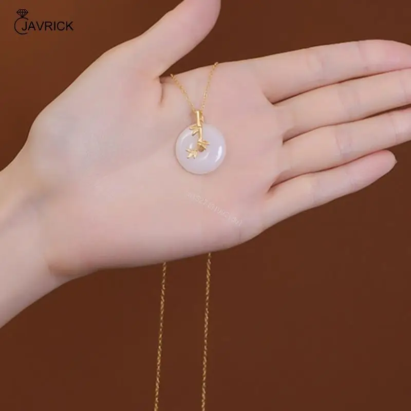 Ожерелье-цепочка на ключицу Bamboo Designs белого цвета Jadse для любителей моды