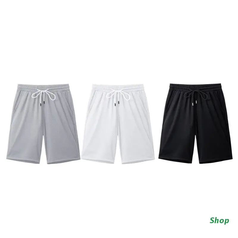 

Удобные спортивные шорты L5YC для мужчин, тренировочные шорты с эластичным поясом, спортивные шорты