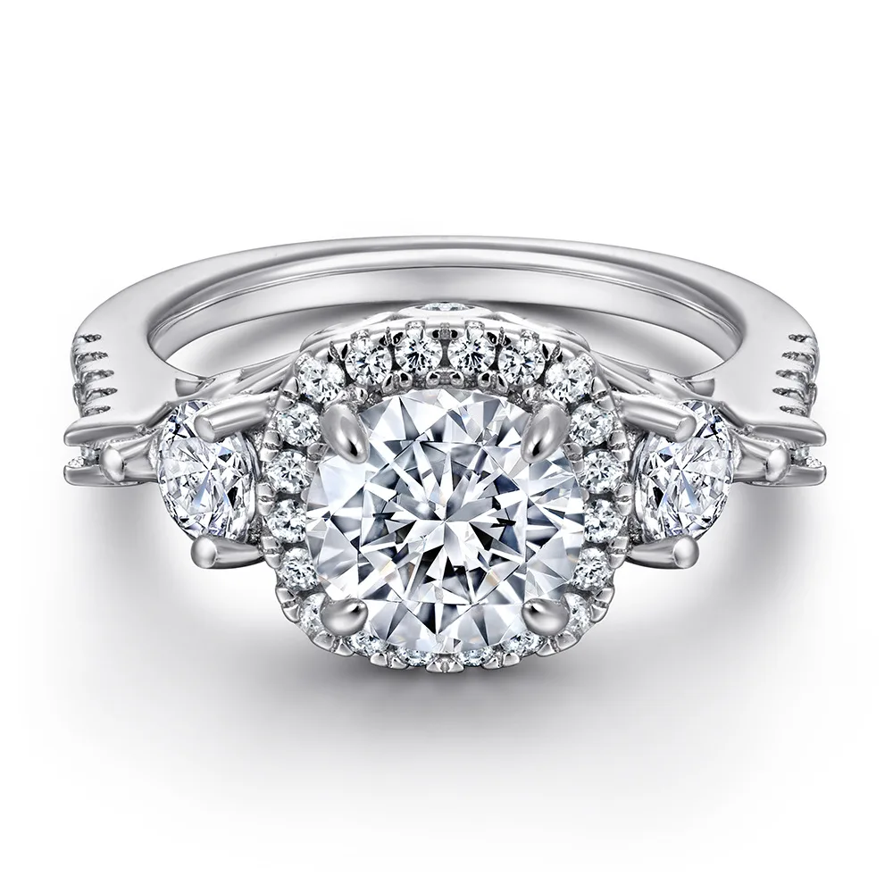 

New fashion s925 silver princess square trend ladies geometric 5A zircon diamond ring hand jewelry jewelry