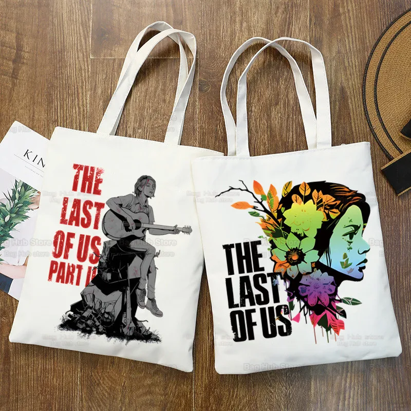 

I Love Ellie Williams Funny Shopping Bag Graphic Tote Harajuku Women Canvas Shoulder Bag Female Ulzzang Eco Large-Capacity