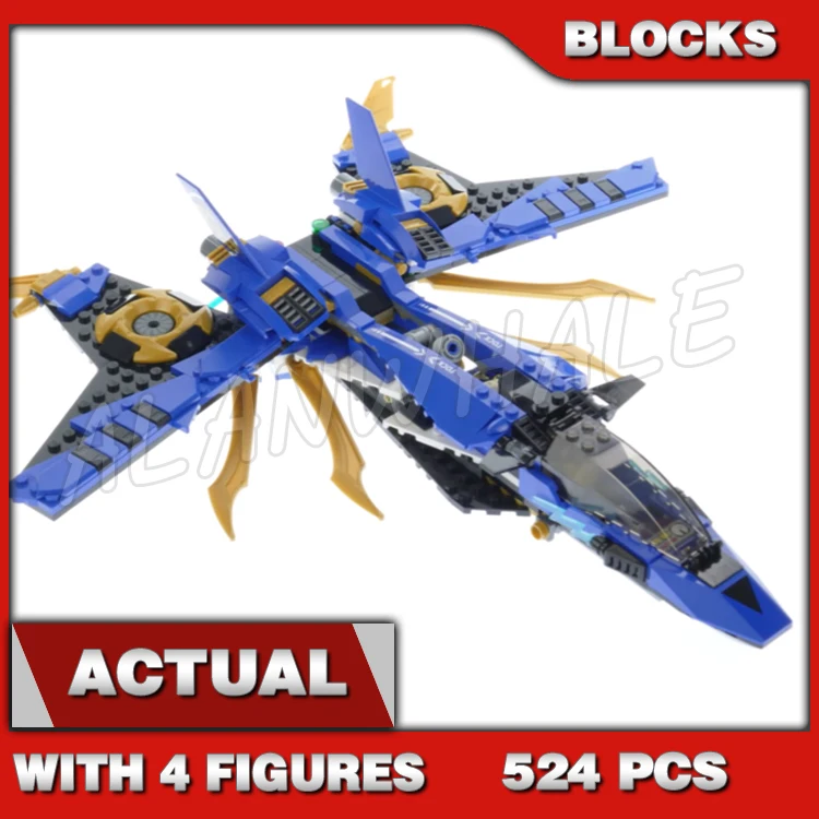 

524 шт., строительные блоки Shinobi Jay Storm Fighter Jet Flying Machine Snake 11162
