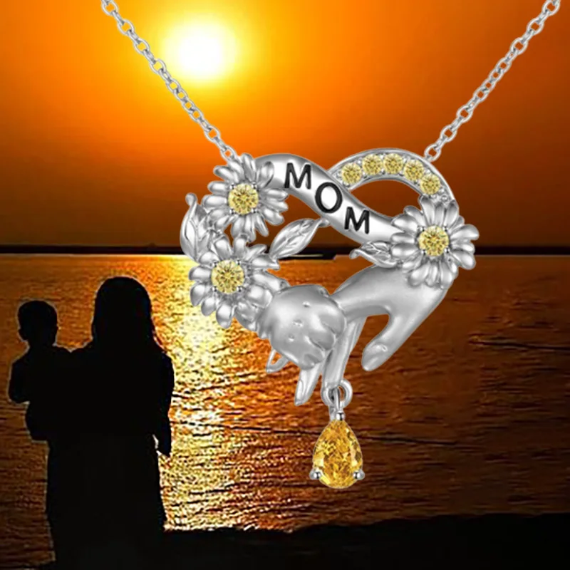 Индивидуальное ожерелье для матери рук ребенка с ложным семейным ювелирным