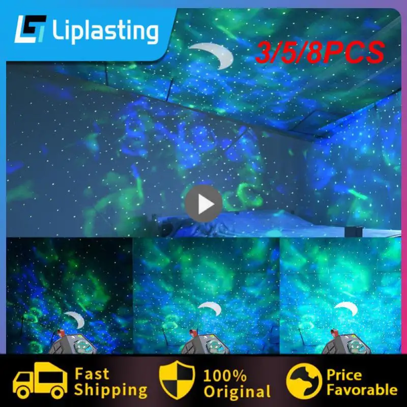 

3/5/8PCS Projection Laser Space Galaxy Projector Full Sky Star Music Projection Light Remote Control Operation Projection Light