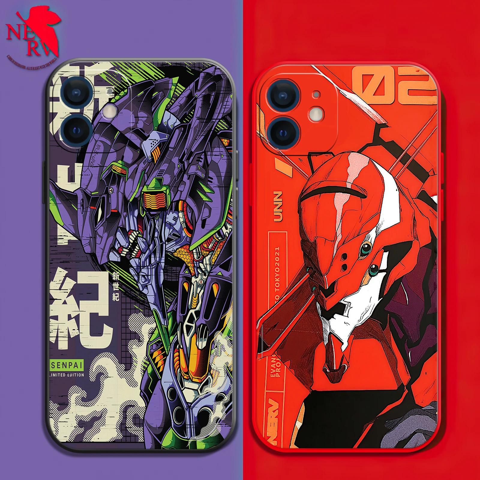 Neon Genesis Evangelion EVA Phone Case For Apple iPhone 11 12 13 Pro Mini X XR XS Max 6 6S 7 8 Plus Liquid Silicone Cover |