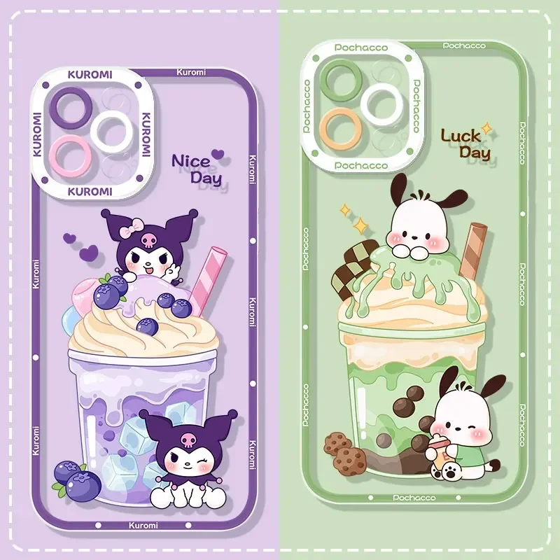 Милый чехол для телефона Sanrio Kuromi почтовый IPhone 11 12 13 15 16 Pro Max Mini XS XR SE2 8 7 14Plus