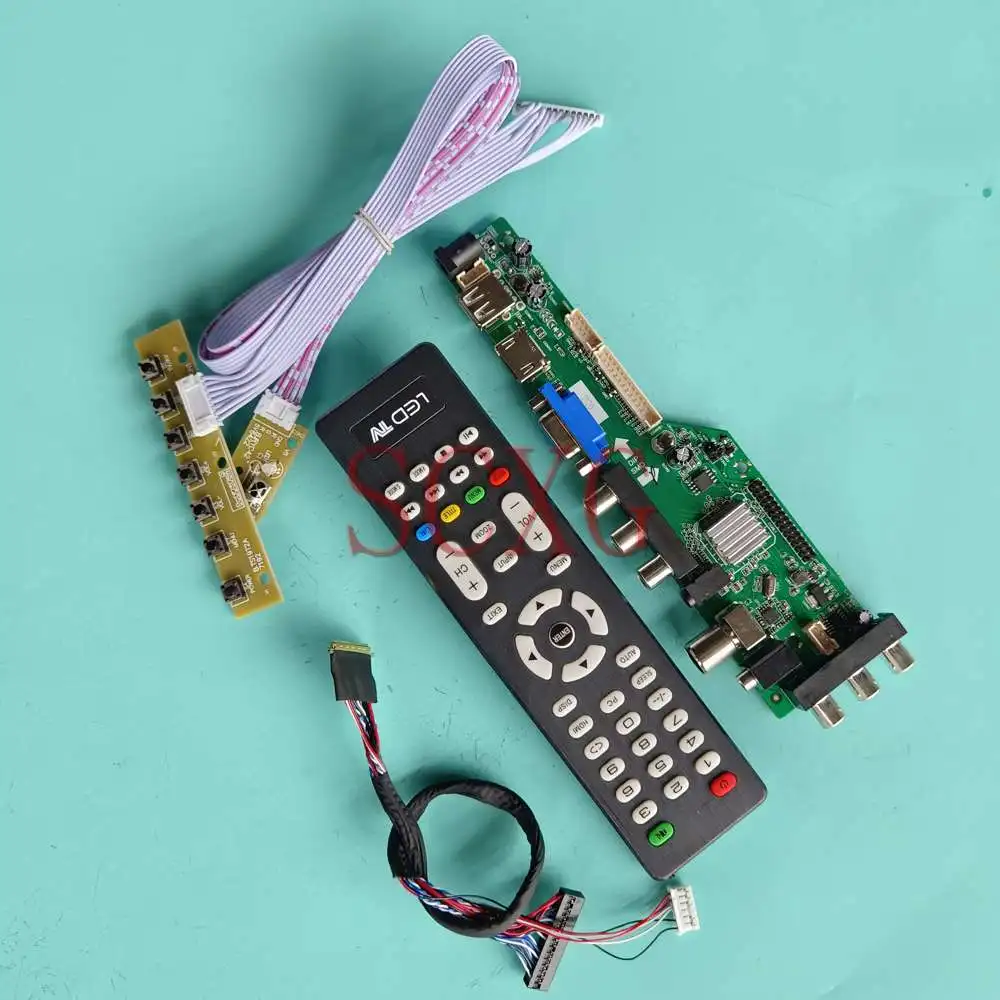 

For B101XTN01.1 Digital Signal DVB LED LCD Matrix 10.1" 1366 768 40 Pin LVDS HDMI-Compatible VGA AV USB Control Driver Board Kit