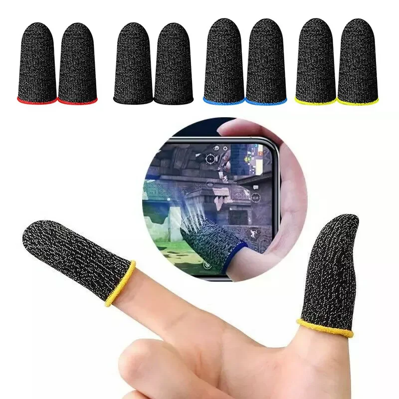 

Gaming Finger Cots Sweat Proof Game Finger Gloves Ultra-thin Finger Sleeve Breathable Fingertips Cover For PUBG Mobile Games