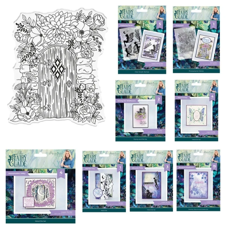 Moonshadow Fairy Glade Wildflowers Valley Flutter Fairies Металлические штампы Силиконовые Трафарет для