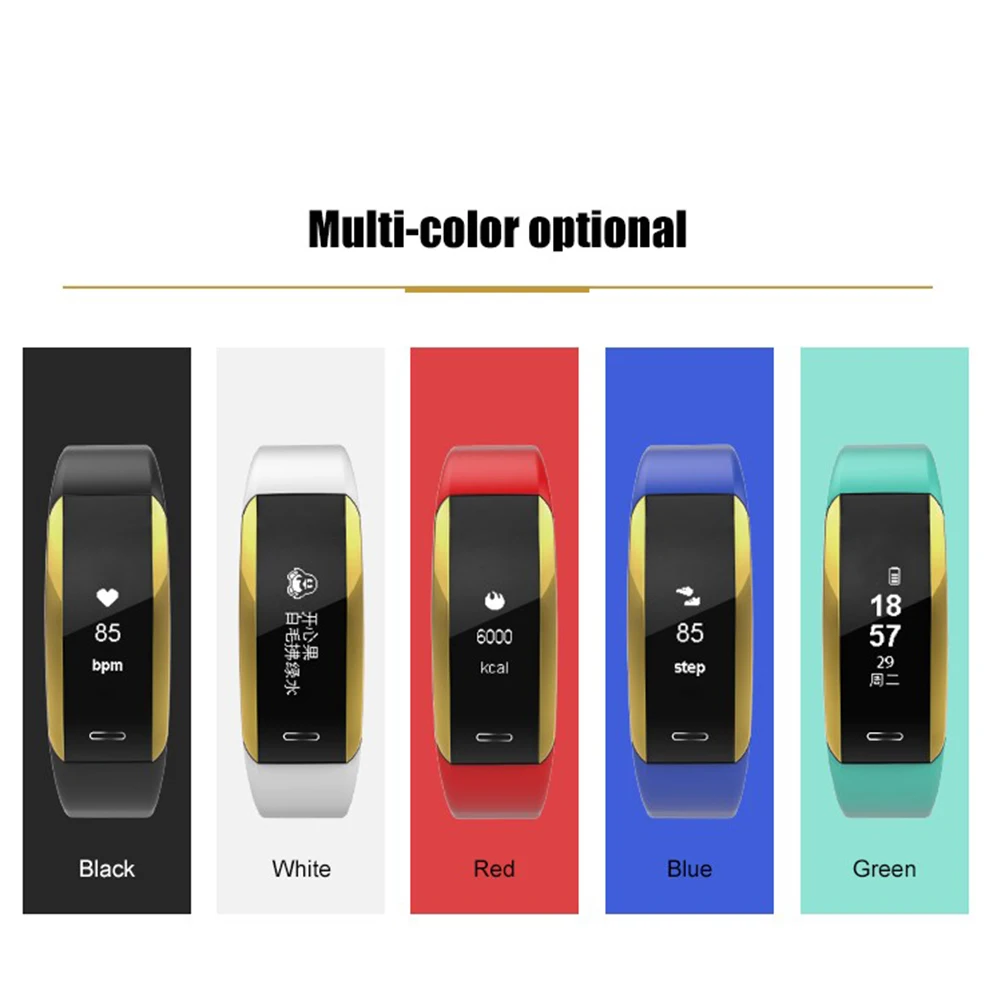 V07 Водонепроницаемый Bluetooth-совместимый монитор кровяного давления и сердечного