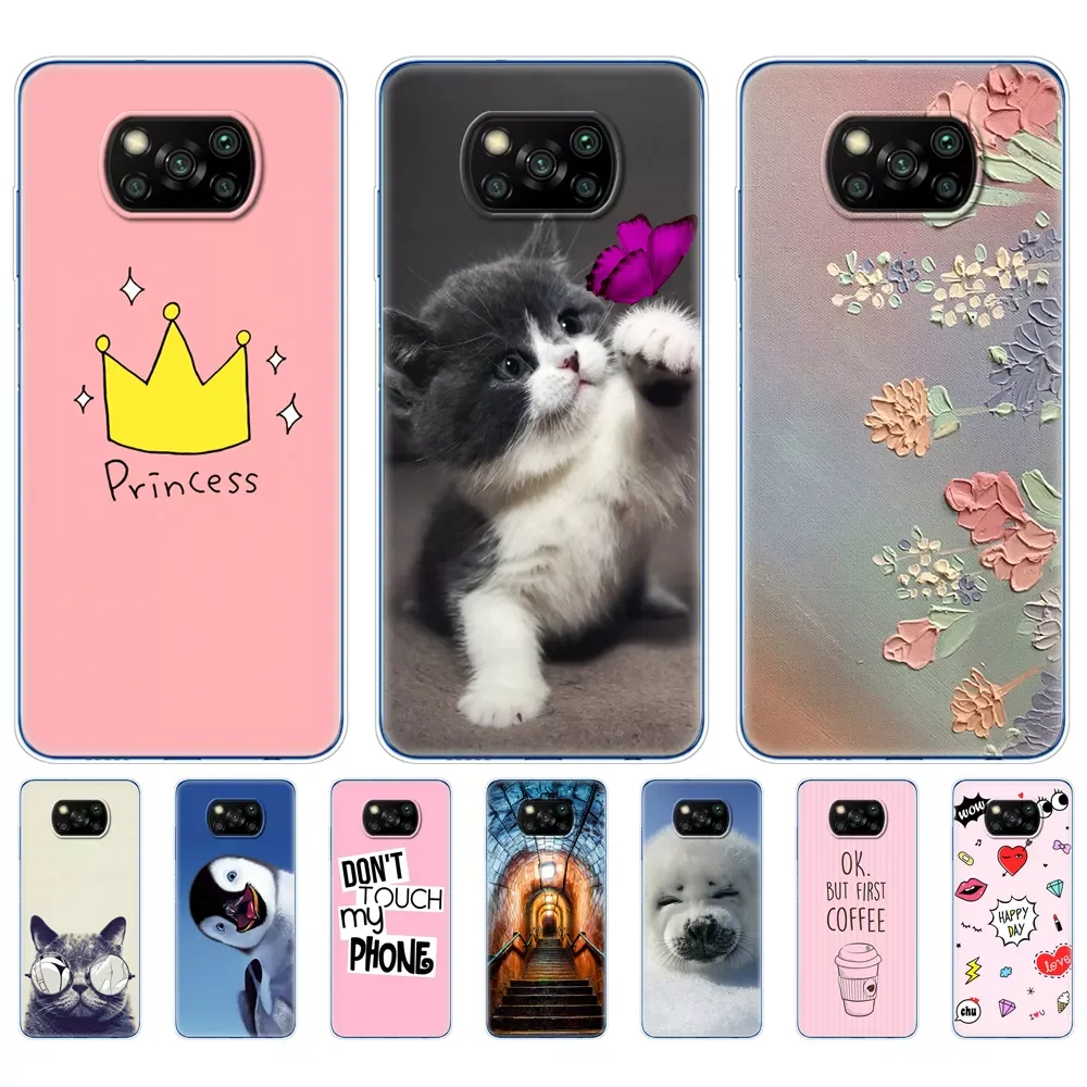 

For Xiaomi Poco X3 NFC Case Silicon Soft Back For POCO X3 Pro Case TPU Bumper for Poco X 3 PocoX3 NFC 6.67'' Global Phon