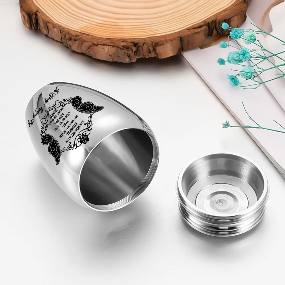 Маленькая урна для золы мини-урна из алюминиевого сплава кремации бабочки