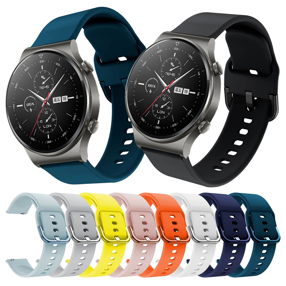 

22mm Strap Silicone Watchband for Huawei Watch GT 2 46mm Band Sport Bracelet For Huawei GT 2 Pro/GT 3/Honor Magic Wristband